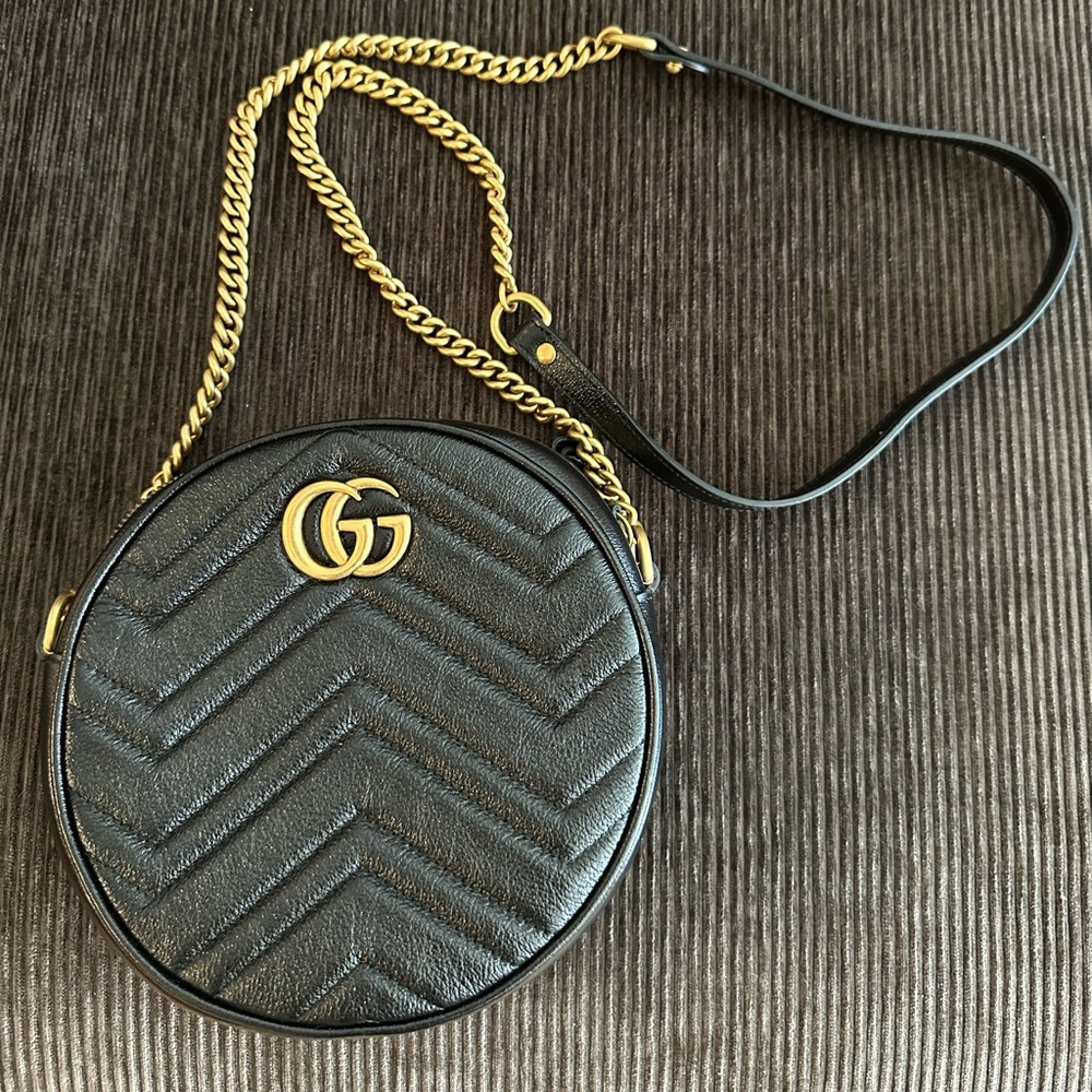 Gucci GG Marmont Round Mini Shoulder Bag Never Used- AUTHENTIC